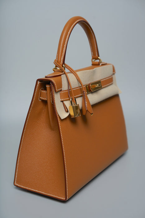 Hermes Kelly 28 in Gold Epsom Ghw (Brand New)
