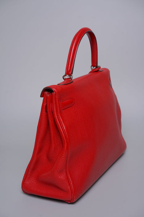 Hermes Kelly 35 in Rouge Cassaque Togo Phw
