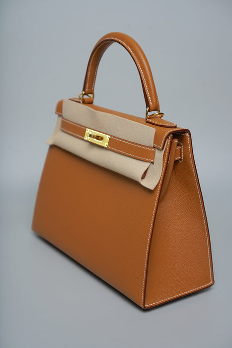 Hermes Kelly 28 in Gold Epsom Ghw (Brand New)