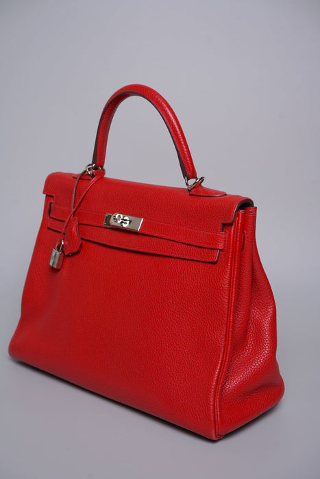 Hermes Kelly 35 in Rouge Cassaque Togo Phw