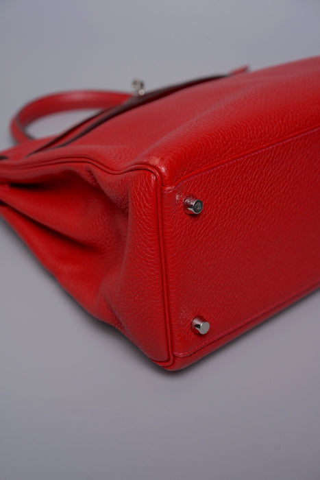 Hermes Kelly 35 in Rouge Cassaque Togo Phw