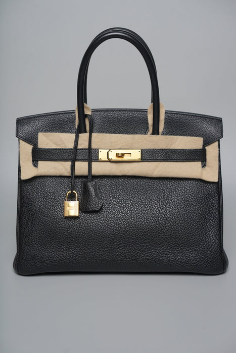 Hermes Birkin 30 in Noir Togo Ghw
