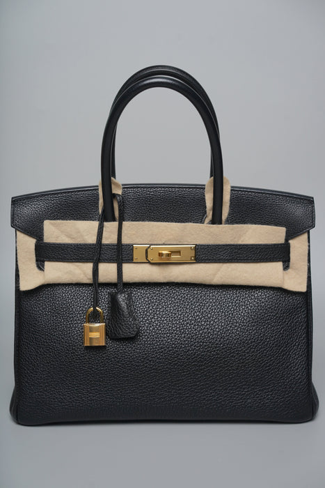 Hermes Birkin 30 in Noir Togo Ghw
