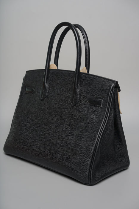Hermes Birkin 30 in Noir Togo Ghw