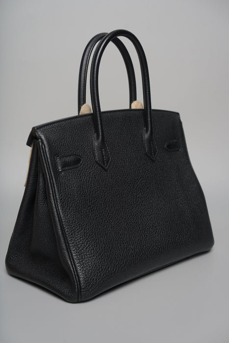 Hermes Birkin 30 in Noir Togo Ghw