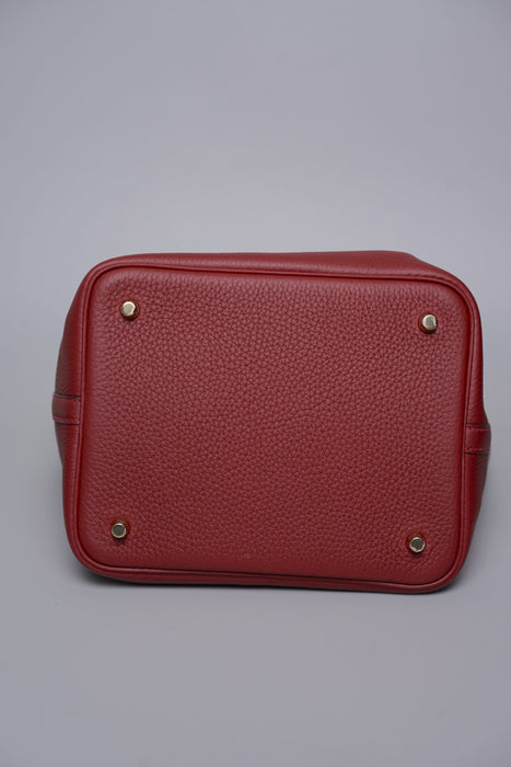 Hermes Picotin 22 in Rouge H Ghw