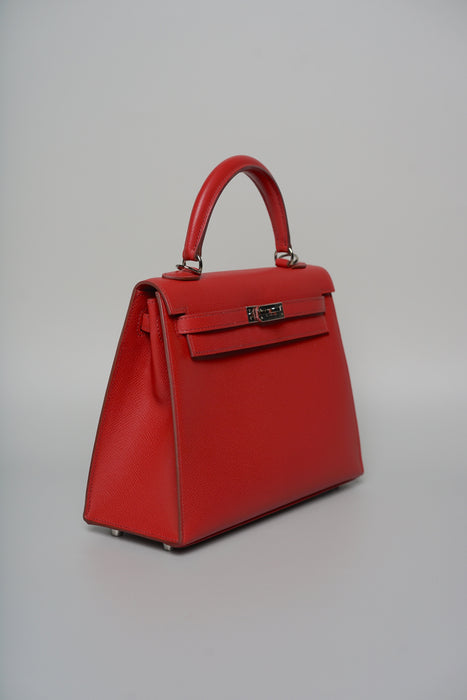 Hermes Kelly 25 in Rouge Garrance Epsom Phw