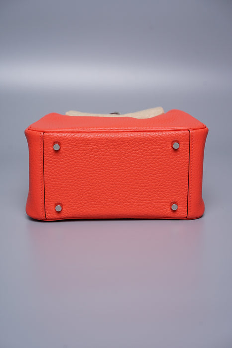 Hermes Mini Lindy 2 in Orange Field Phw (Brand New)