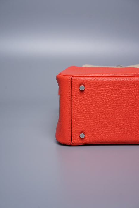 Hermes Mini Lindy 2 in Orange Field Phw (Brand New)