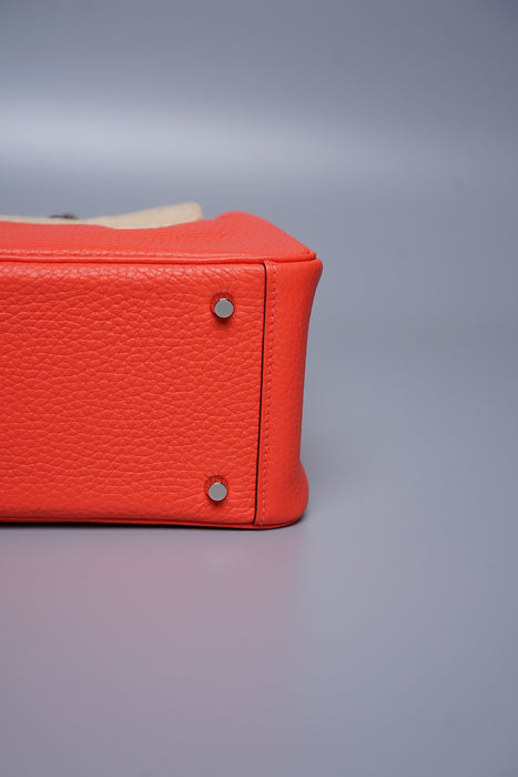 Hermes Mini Lindy 2 in Orange Field Phw (Brand New)