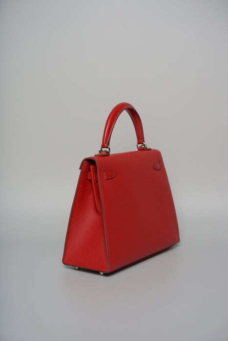 Hermes Kelly 25 in Rouge Garrance Epsom Phw