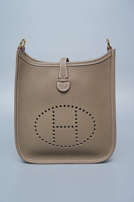 Hermes Mini Evelyne in Etoupe Ghw (Brand New)