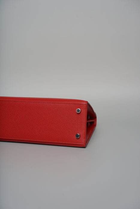 Hermes Kelly 25 in Rouge Garrance Epsom Phw