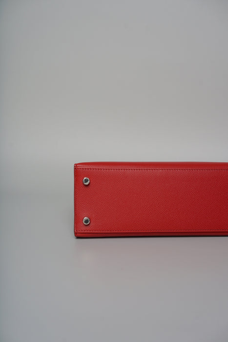 Hermes Kelly 25 in Rouge Garrance Epsom Phw