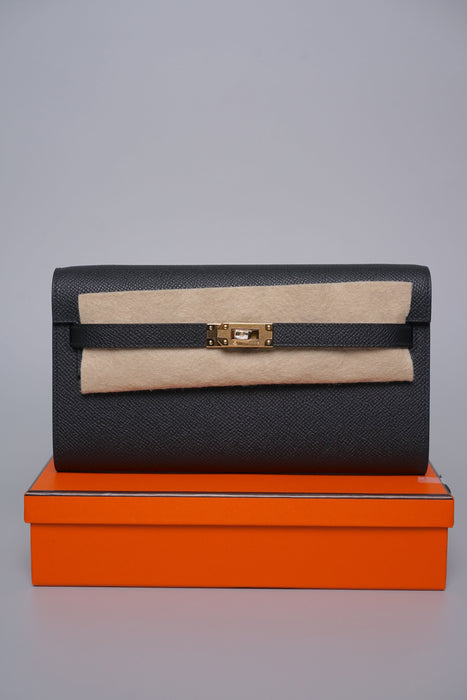 Hermes Kelly To Go in Noir Ghw (Brand New)