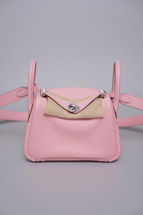 Hermes Mini Lindy II in Rose Sakura Phw (Brand New)