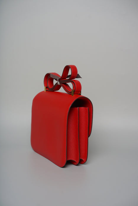 Hermes Constance 24 in Rouge Piment Evercolor Ghw (Brand New)