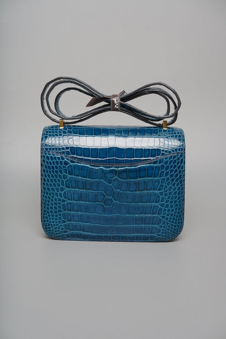 Hermes Constance 18 in Alligator Mississippiensis Lisse Mykonos Ghw