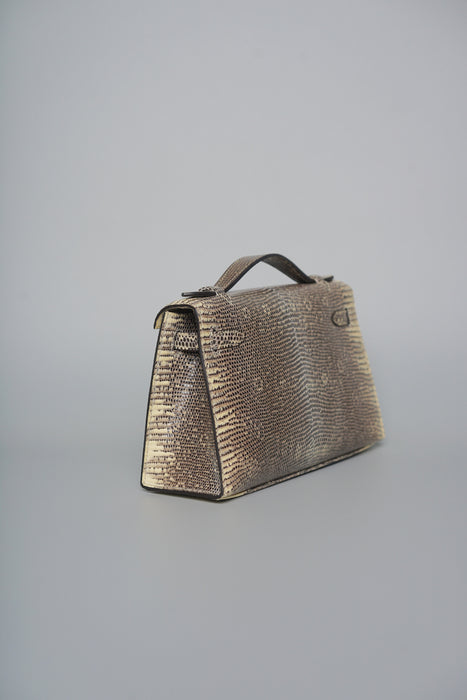 Hermes Kelly Pochette in Ombre Lizard Phw