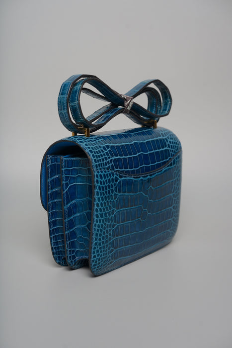 Hermes Constance 18 in Alligator Mississippiensis Lisse Mykonos Ghw