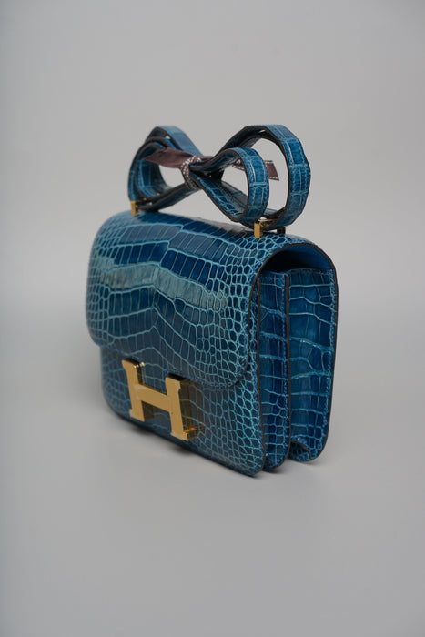 Hermes Constance 18 in Alligator Mississippiensis Lisse Mykonos Ghw