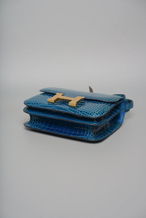 Hermes Constance 18 in Alligator Mississippiensis Lisse Mykonos Ghw