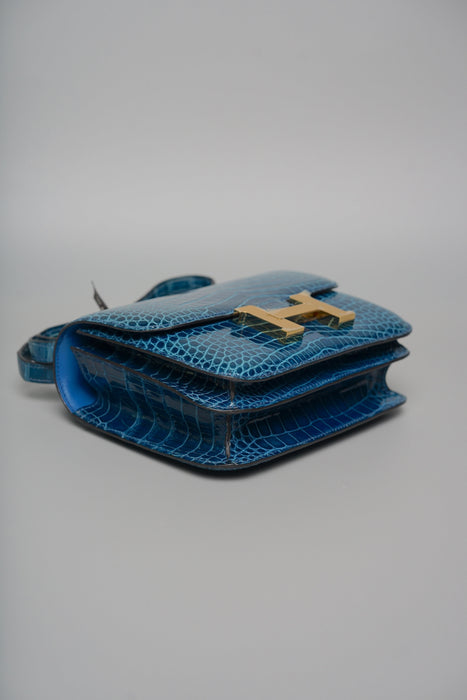 Hermes Constance 18 in Alligator Mississippiensis Lisse Mykonos Ghw