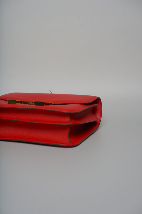 Hermes Constance 24 in Rouge Piment Evercolor Ghw (Brand New)