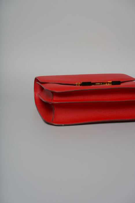 Hermes Constance 24 in Rouge Piment Evercolor Ghw (Brand New)