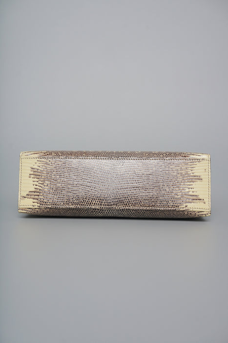 Hermes Kelly Pochette in Ombre Lizard Phw