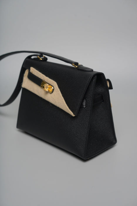 Hermes Kelly Desordre in Noir Epsom Ghw (Brand New)