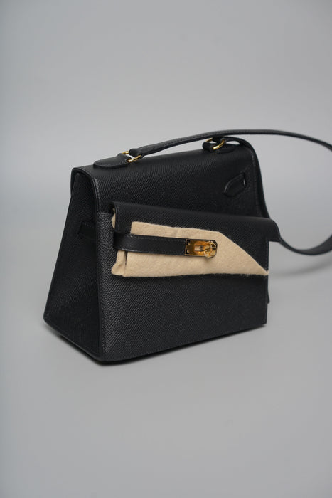 Hermes Kelly Desordre in Noir Epsom Ghw (Brand New)