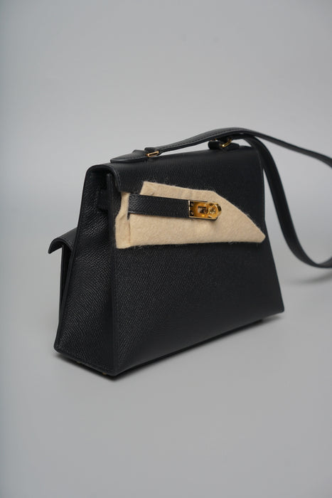 Hermes Kelly Desordre in Noir Epsom Ghw (Brand New)