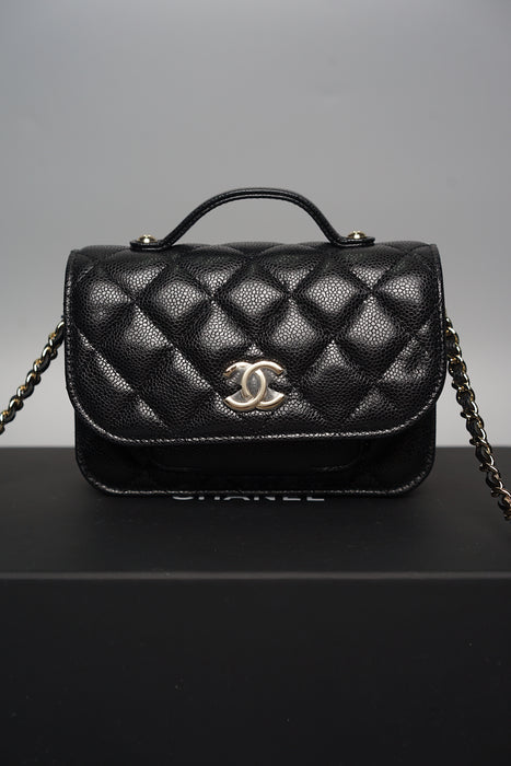 Chanel Business Infinity Flap Bag Mini in Black Caviar (Brand New)