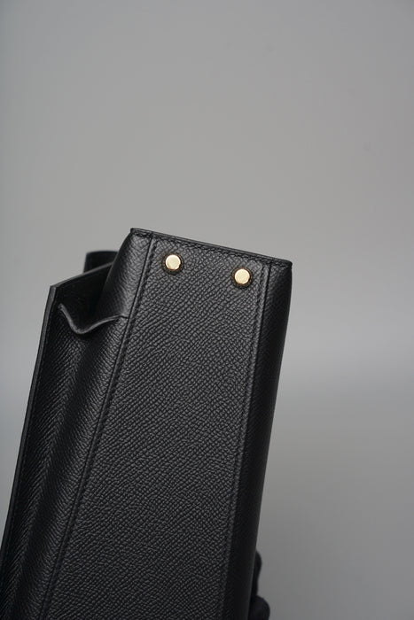 Hermes Kelly Desordre in Noir Epsom Ghw (Brand New)