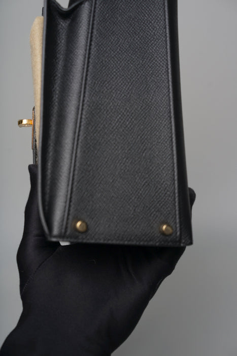 Hermes Kelly Desordre in Noir Epsom Ghw (Brand New)