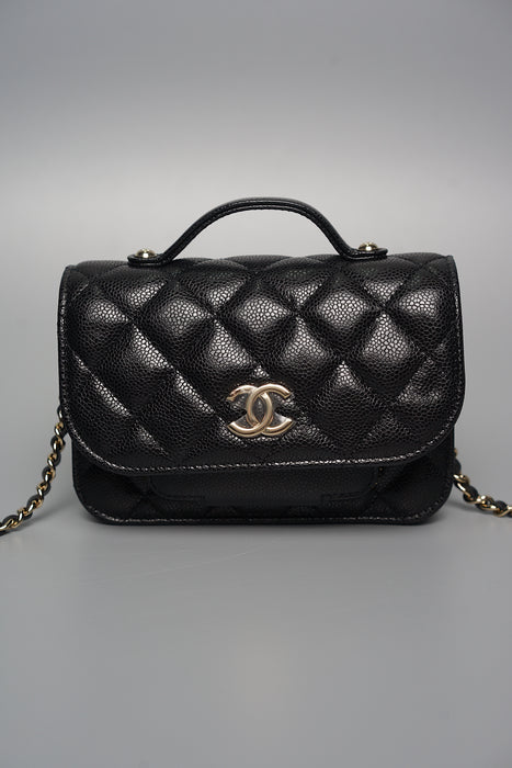 Chanel Business Infinity Flap Bag Mini in Black Caviar (Brand New)