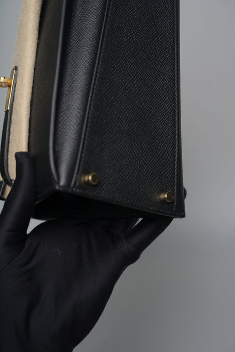 Hermes Kelly Desordre in Noir Epsom Ghw (Brand New)