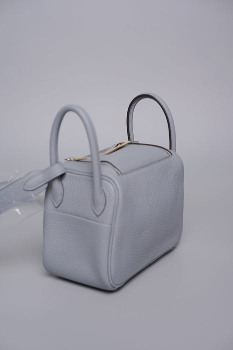 Hermes Mini Lindy II in Gris Pantin Phw (Brand New)