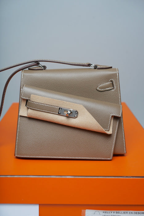 Hermes Kelly Desordre in Etoupe Epsom Ghw