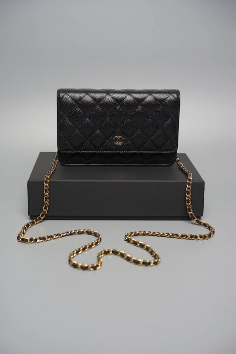 Chanel Wallet On Chain in Black Caviar Ghw (Brand New)