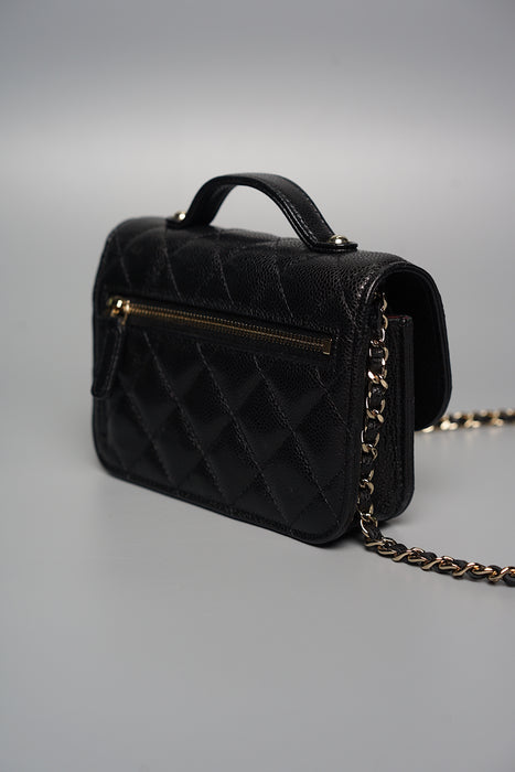 Chanel Business Infinity Flap Bag Mini in Black Caviar (Brand New)