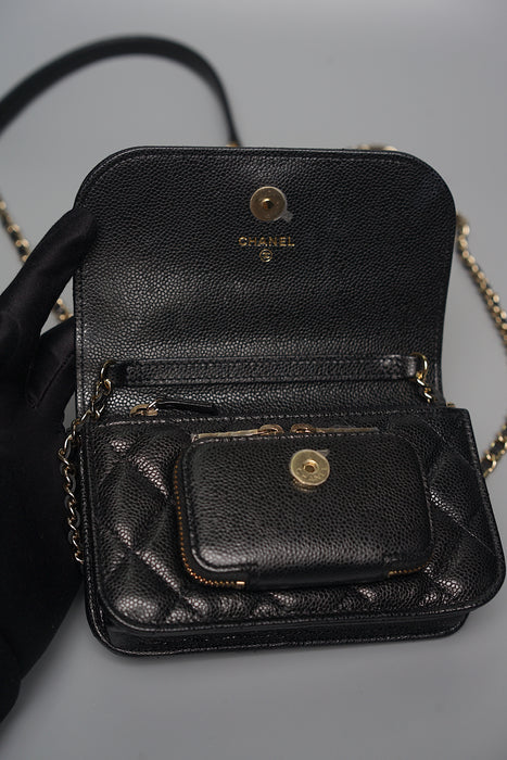 Chanel Business Infinity Flap Bag Mini in Black Caviar (Brand New)