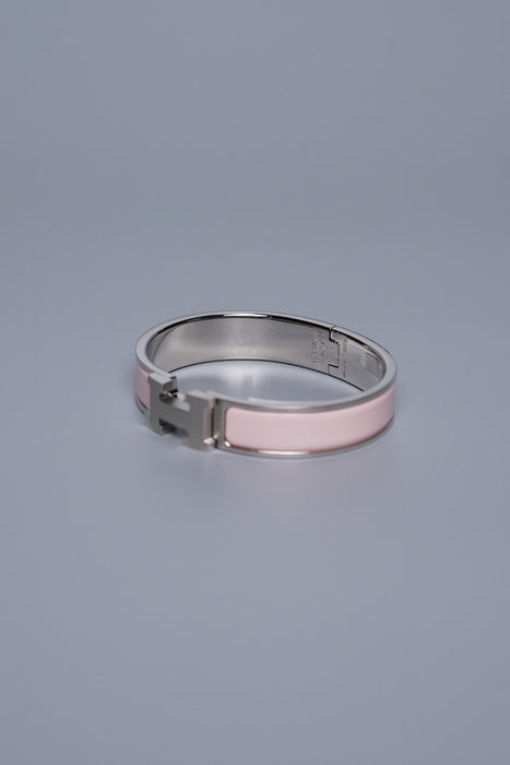 Hermes Clic H Bracelet in Rose Candeur Phw Size PM (Brand New)