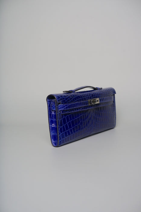 Hermes Kelly Cut in Blue Electrique Phw