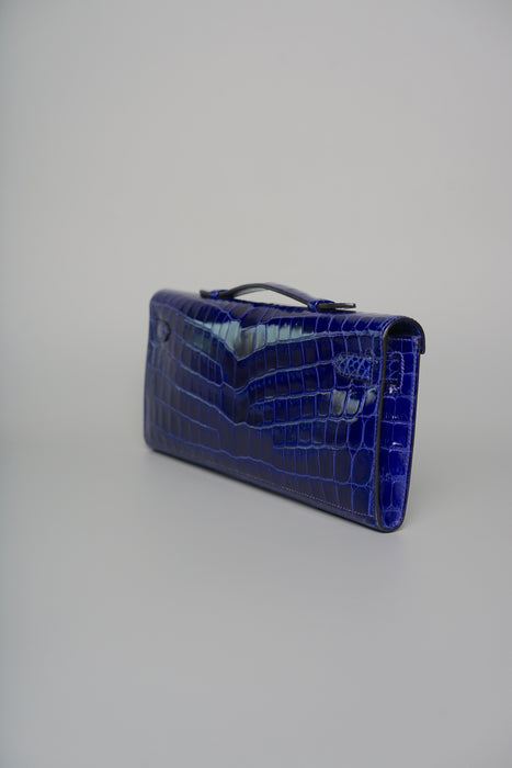 Hermes Kelly Cut in Blue Electrique Phw
