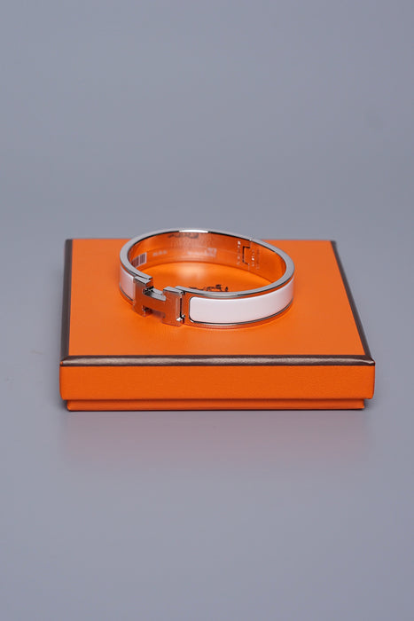 Hermes Clic H Bracelet in Blanc Phw Size PM (Brand New)