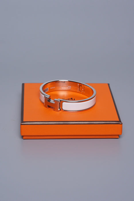 Hermes Clic H Bracelet in Blanc Phw Size PM (Brand New)