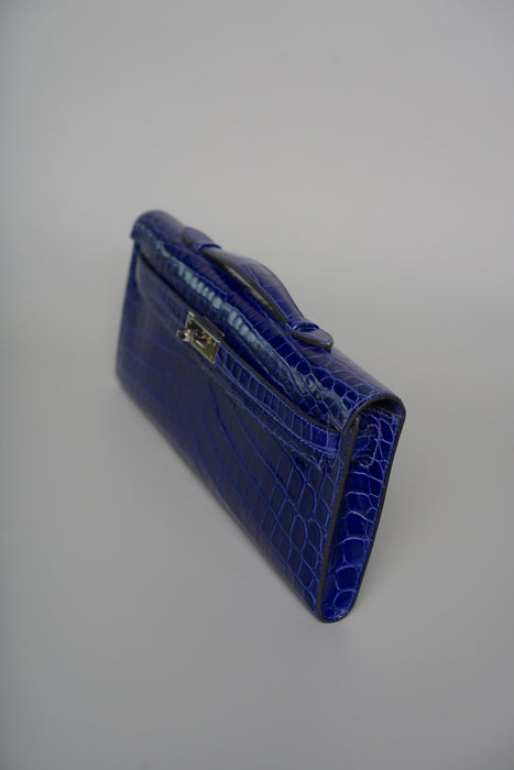 Hermes Kelly Cut in Blue Electrique Phw