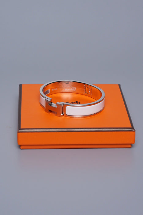 Hermes Clic H Bracelet in Blanc Phw Size PM (Brand New)